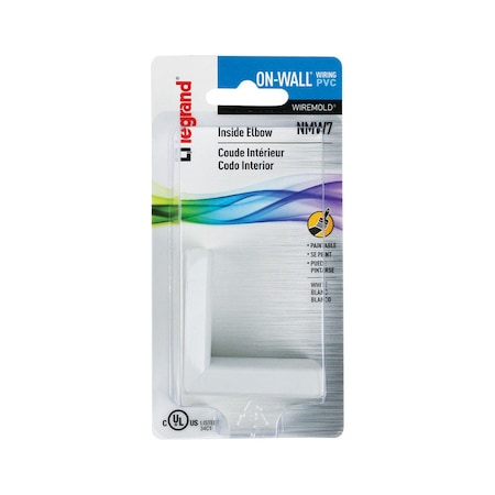 Wiremold Legrand On-Wall Inside Elbow 1 pk NMW7